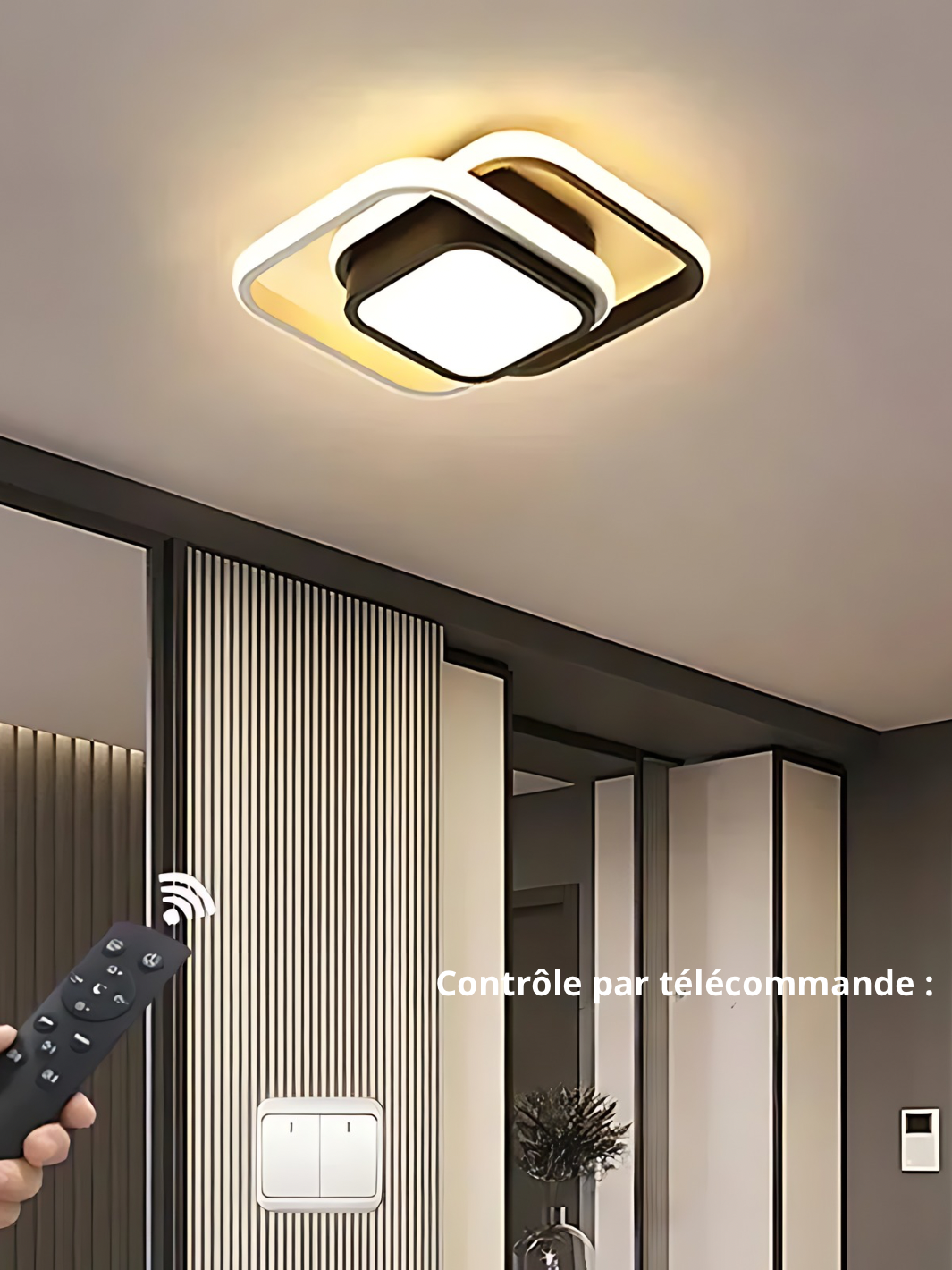 Plafonnier salon <br> Geometrica