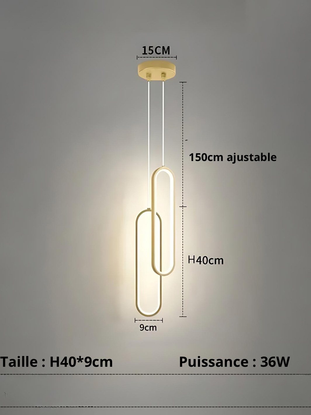 Plafonnier suspendu <br> Luxe