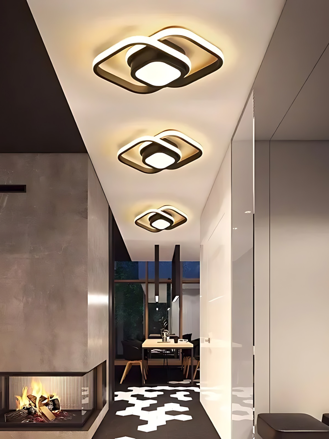 Plafonnier salon <br> Geometrica