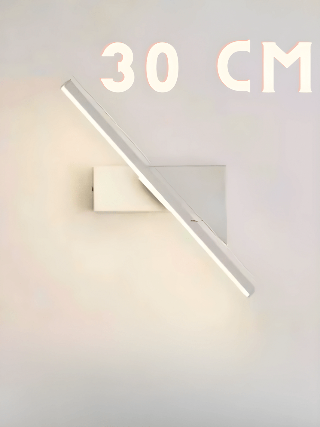 Applique Murale | Rotative 30cm / Blanc chaud (2700-3500K) / Blanc