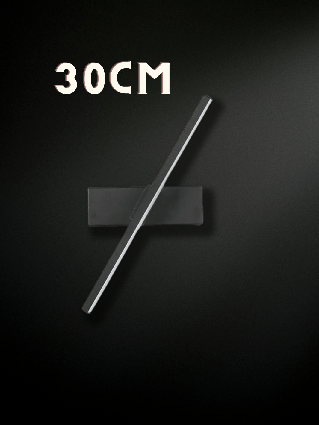 Applique Murale | Rotative 30cm / Blanc chaud (2700-3500K) / Noir