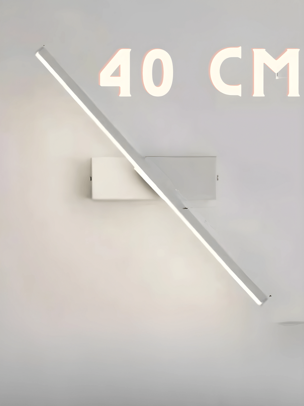 Applique Murale | Rotative 40cm / Blanc chaud (2700-3500K) / Blanc