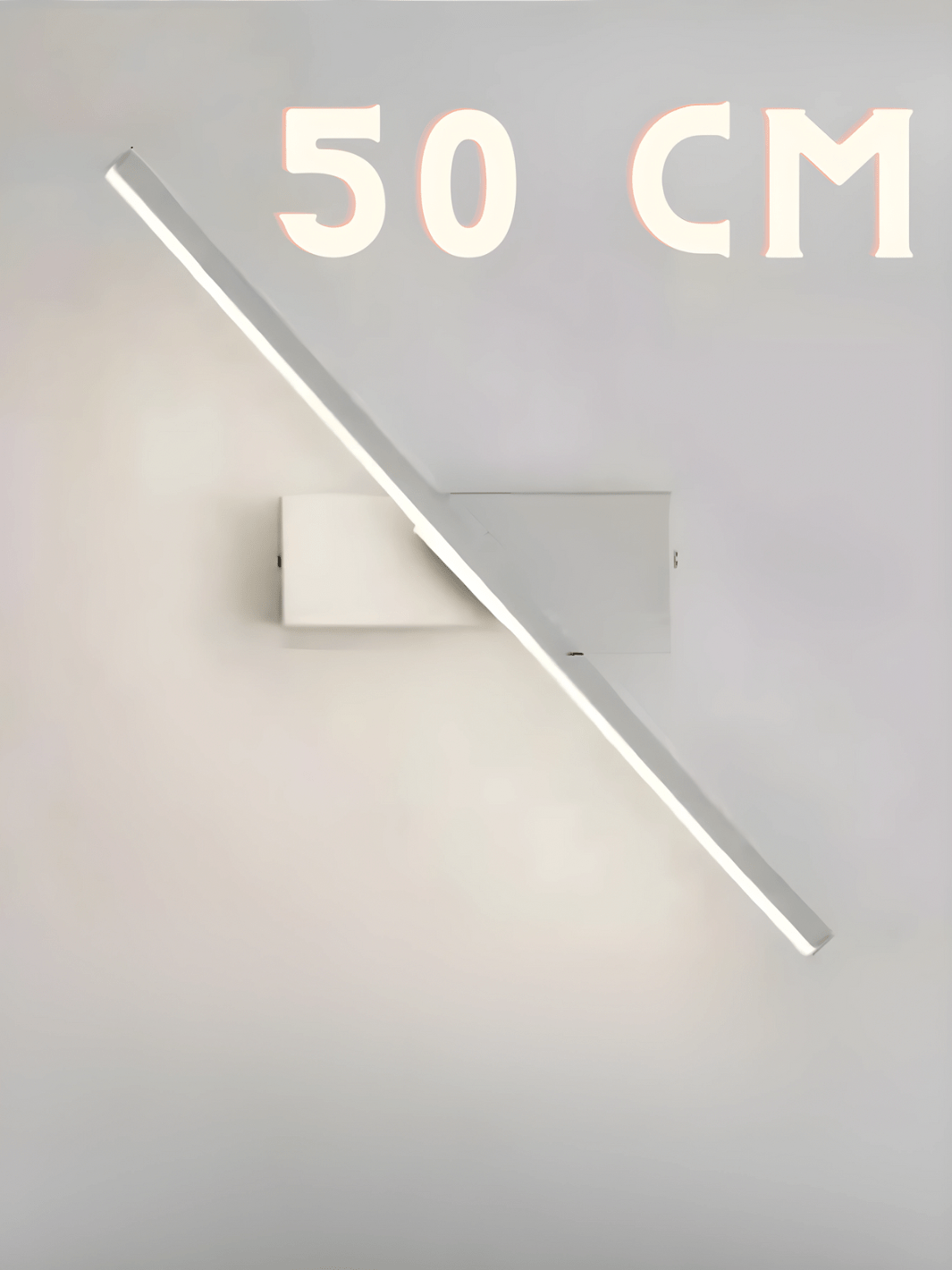 Applique Murale | Rotative 50cm / Blanc chaud (2700-3500K) / Blanc