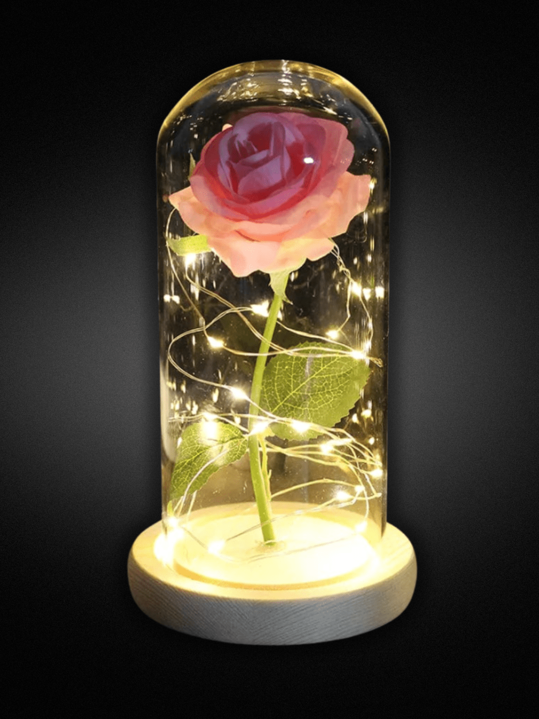 Lampe de chevet | Romantique brown base pink