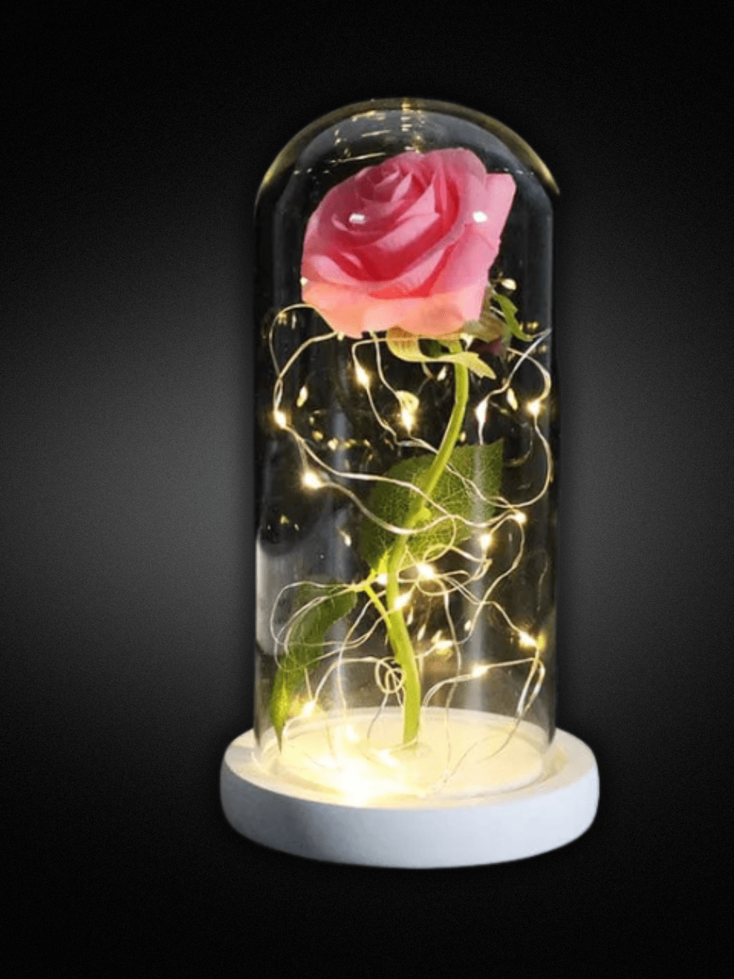 Lampe de Chevet | Romantique Rose Enchantée Blanc et Rose