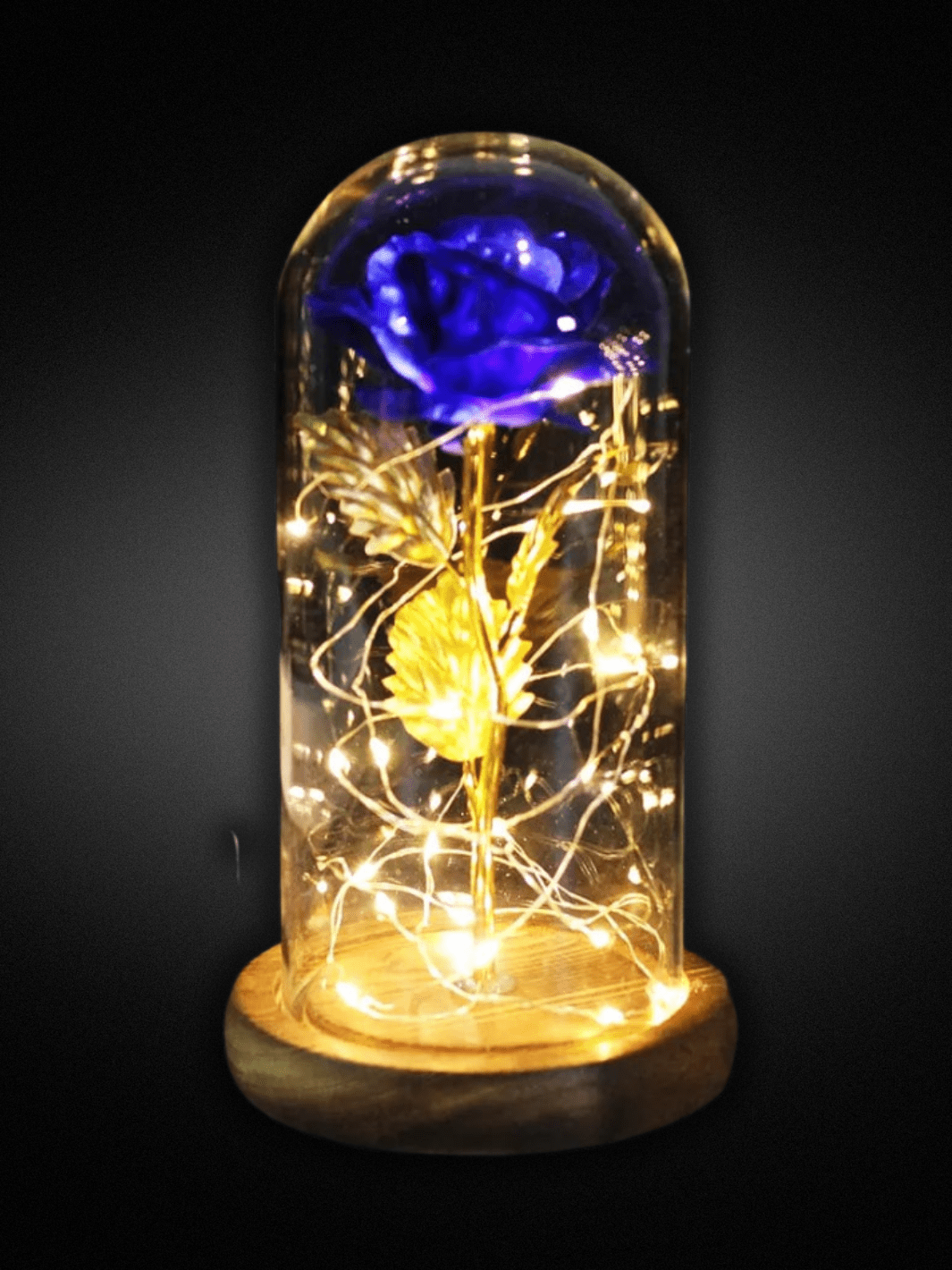 Lampe de Chevet | Romantique Rose Enchantée Bois et Bleu