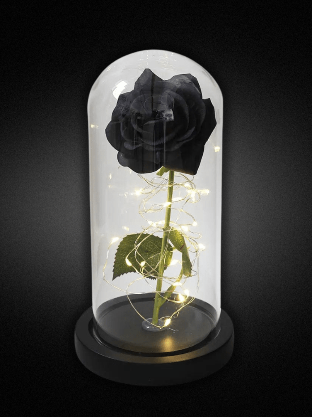 Lampe de Chevet | Romantique Rose Enchantée Noir