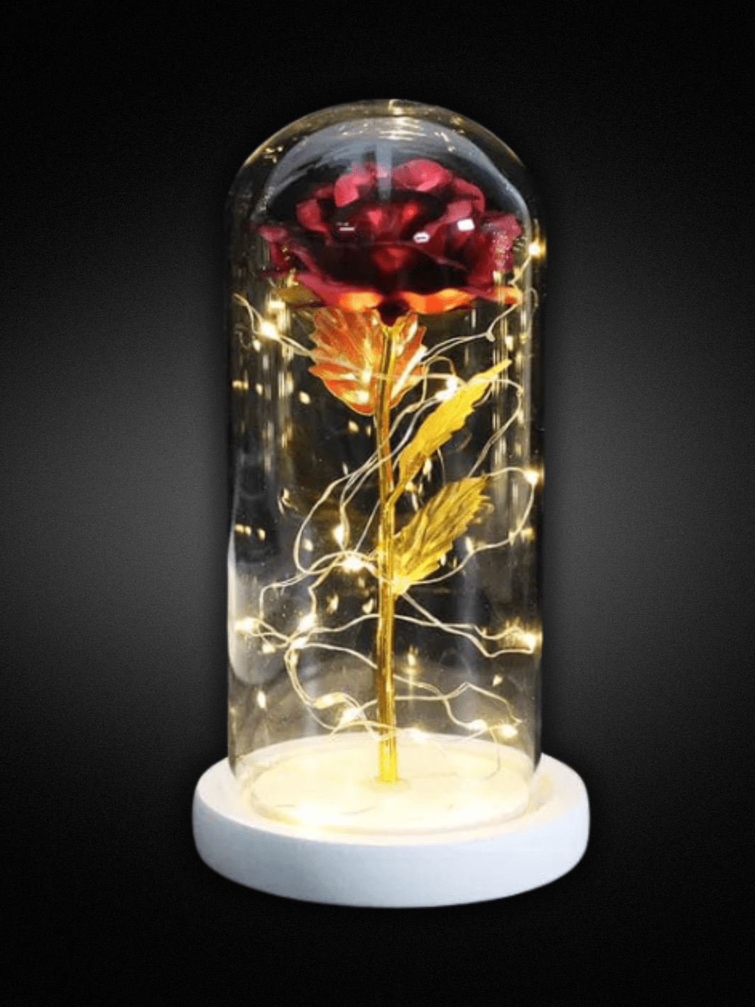 Lampe de chevet | Romantique white base red