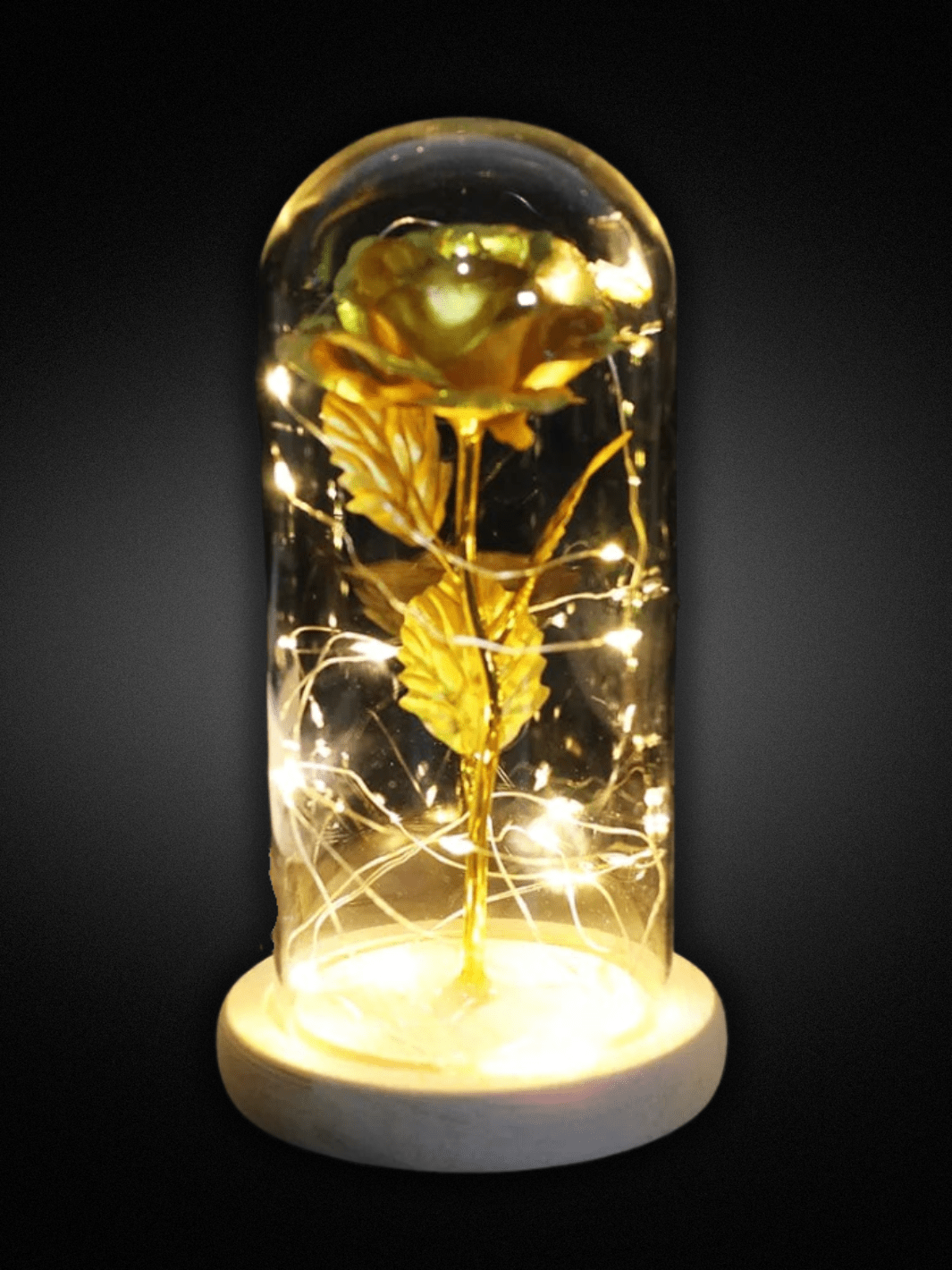 Lampe de chevet | Romantique wood base gold