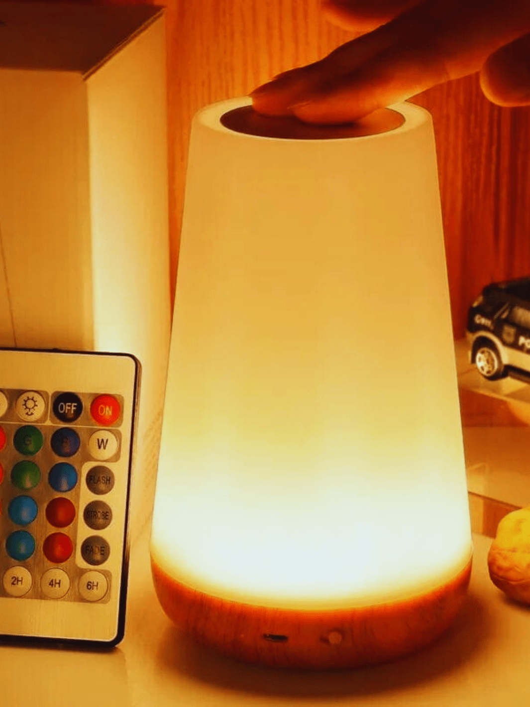 Lampe de chevet | Tactile Bois bois