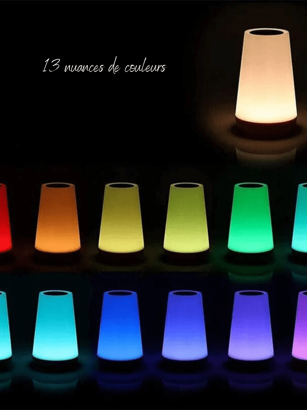 Lampe de chevet | Tactile Bois bois