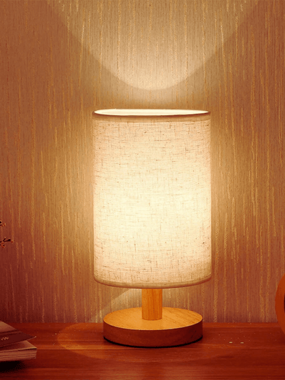 Lampe de Chevet en Bois avec Veilleuse.
