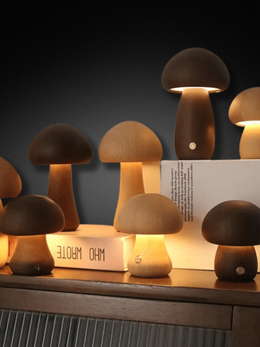 Lampe Champignon | Élégance Naturelle Bouleau