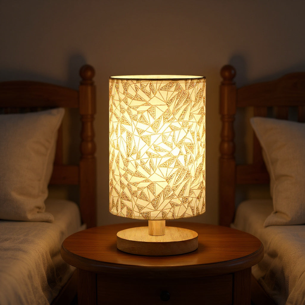 Lampe de Chevet en Bois Design dans un intérieur chaleureux