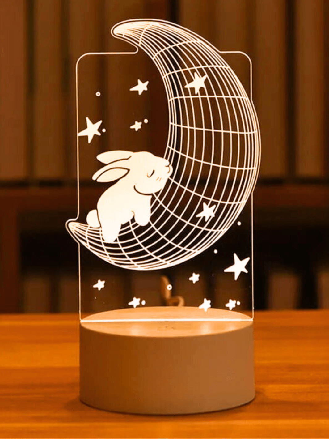  Lampe de Chevet | original 13 - Lune lapin