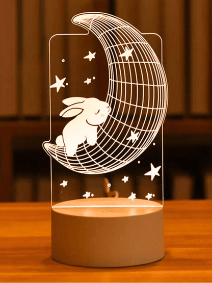Lampe de Chevet | original 13 - Lune lapin