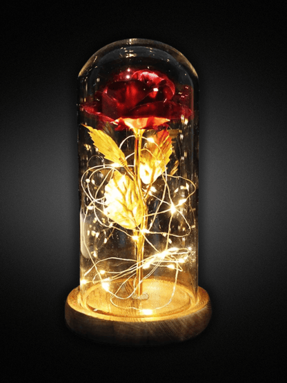 Lampe de chevet | Romantique brown base red