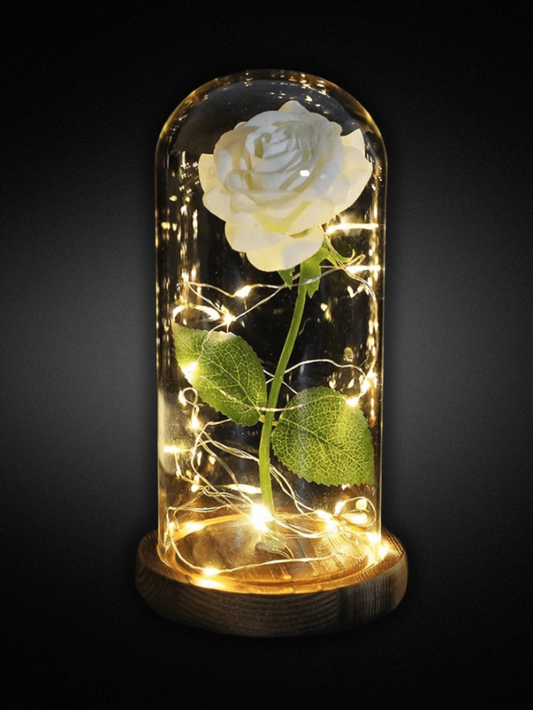 Lampe de Chevet | Romantique Rose Enchantée Bois et Blanc