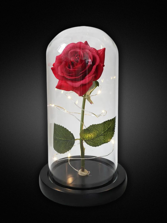 Lampe de Chevet | Romantique Rose Enchantée Noir et Rouge