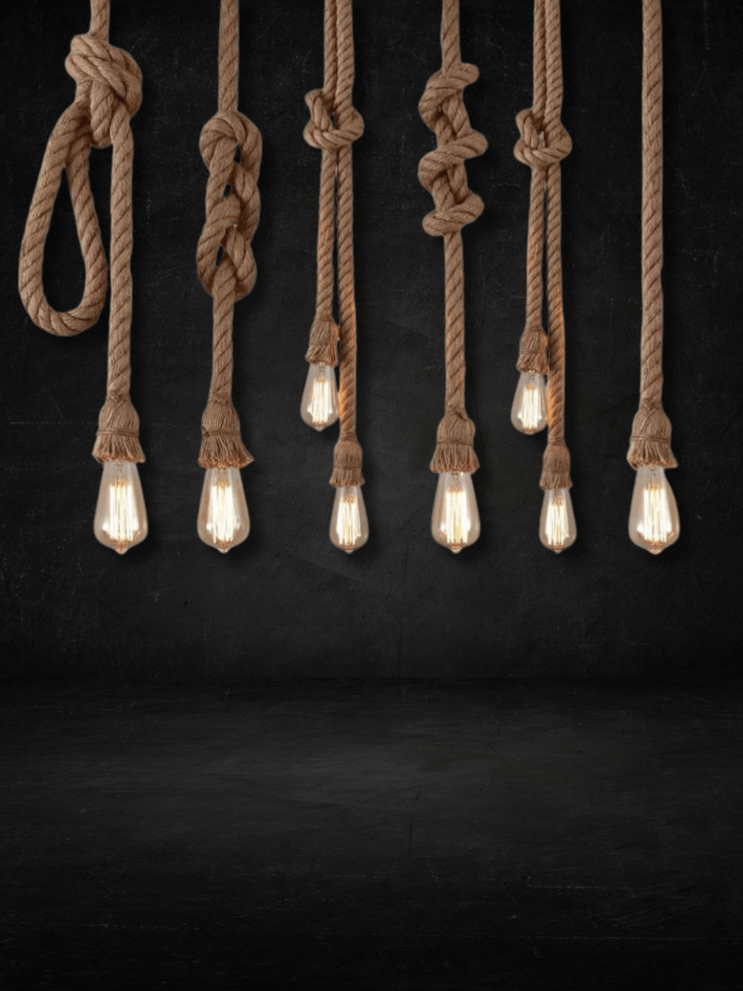Lampe Suspendue | Vintage en Corde de Chanvre