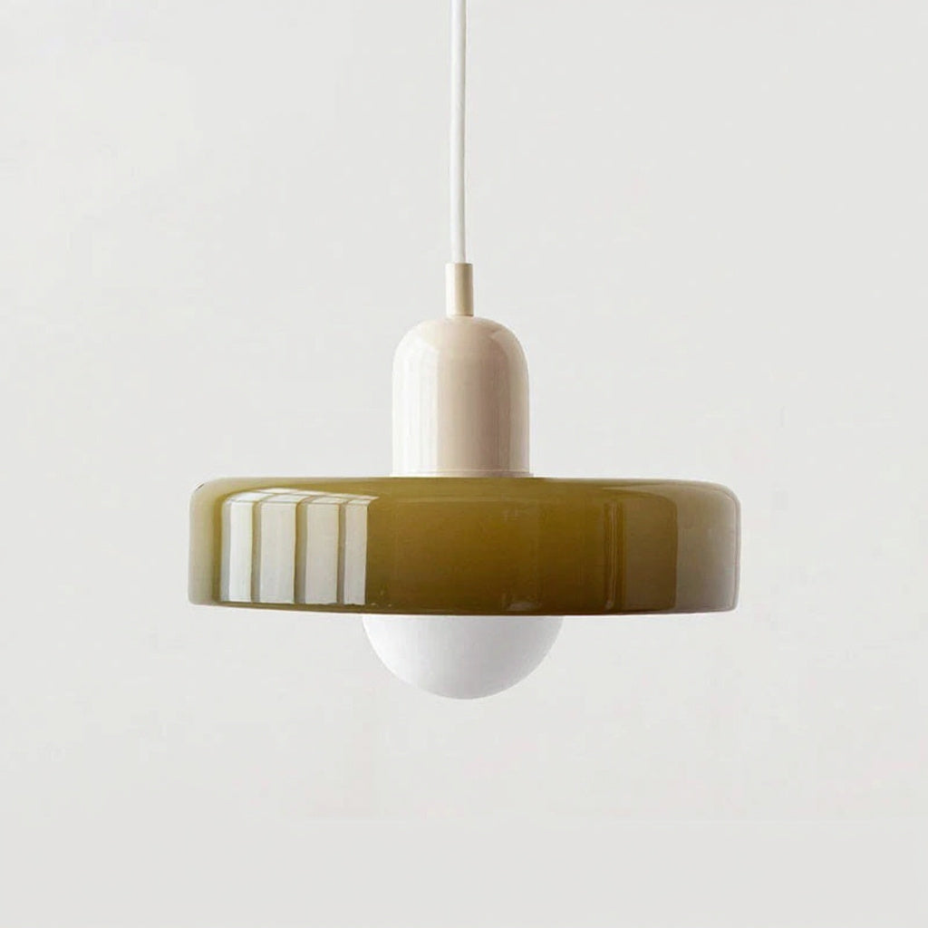 Plafonnier Méditerranée - Beige et Vert olive