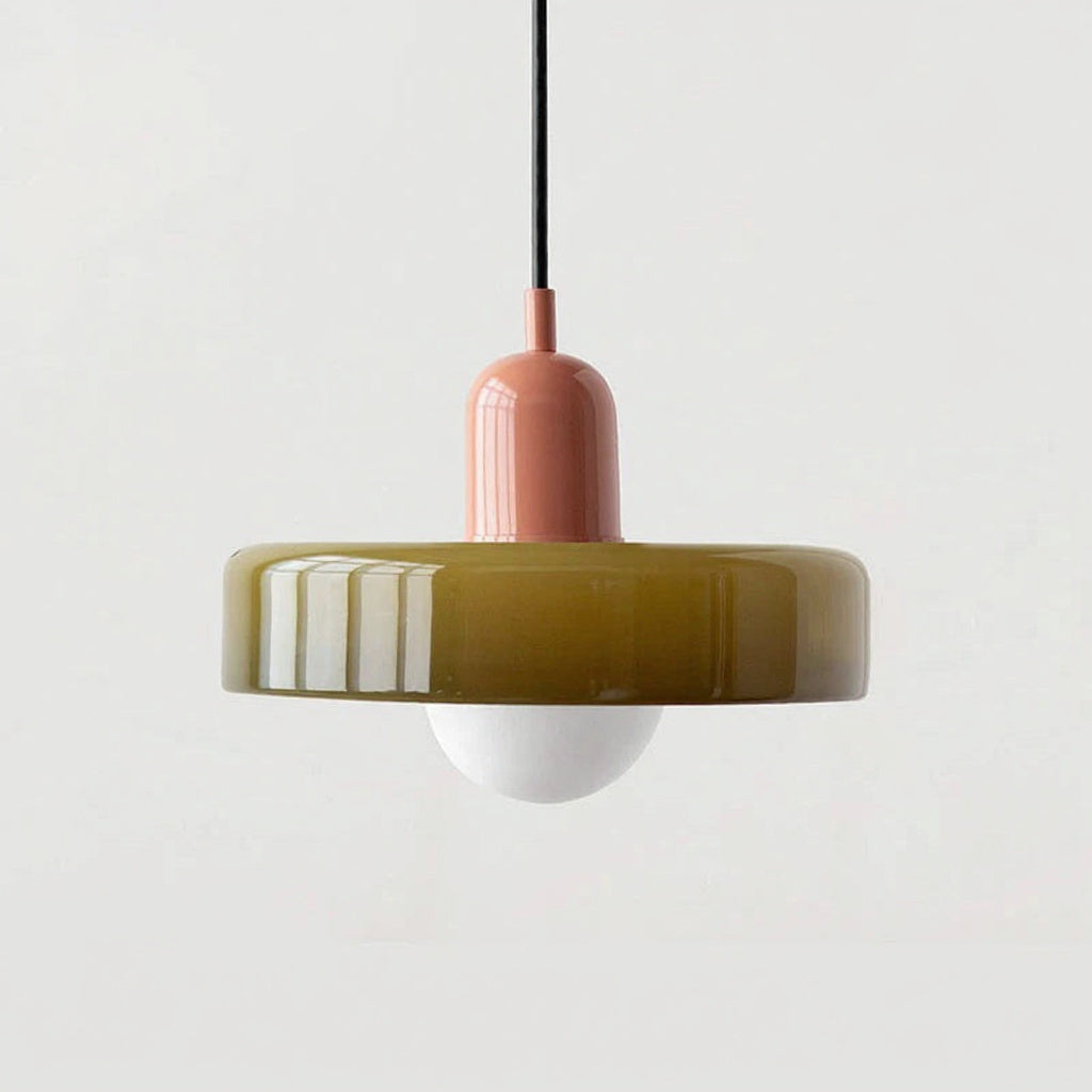 Plafonnier Méditerranée - Rose et Vert olive
