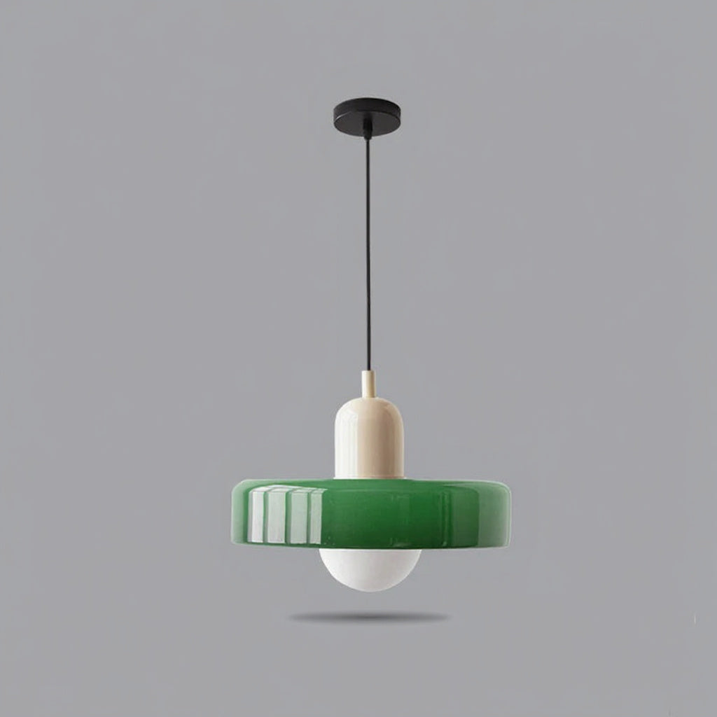 Plafonnier Méditerranée - Beige et Vert émeraude