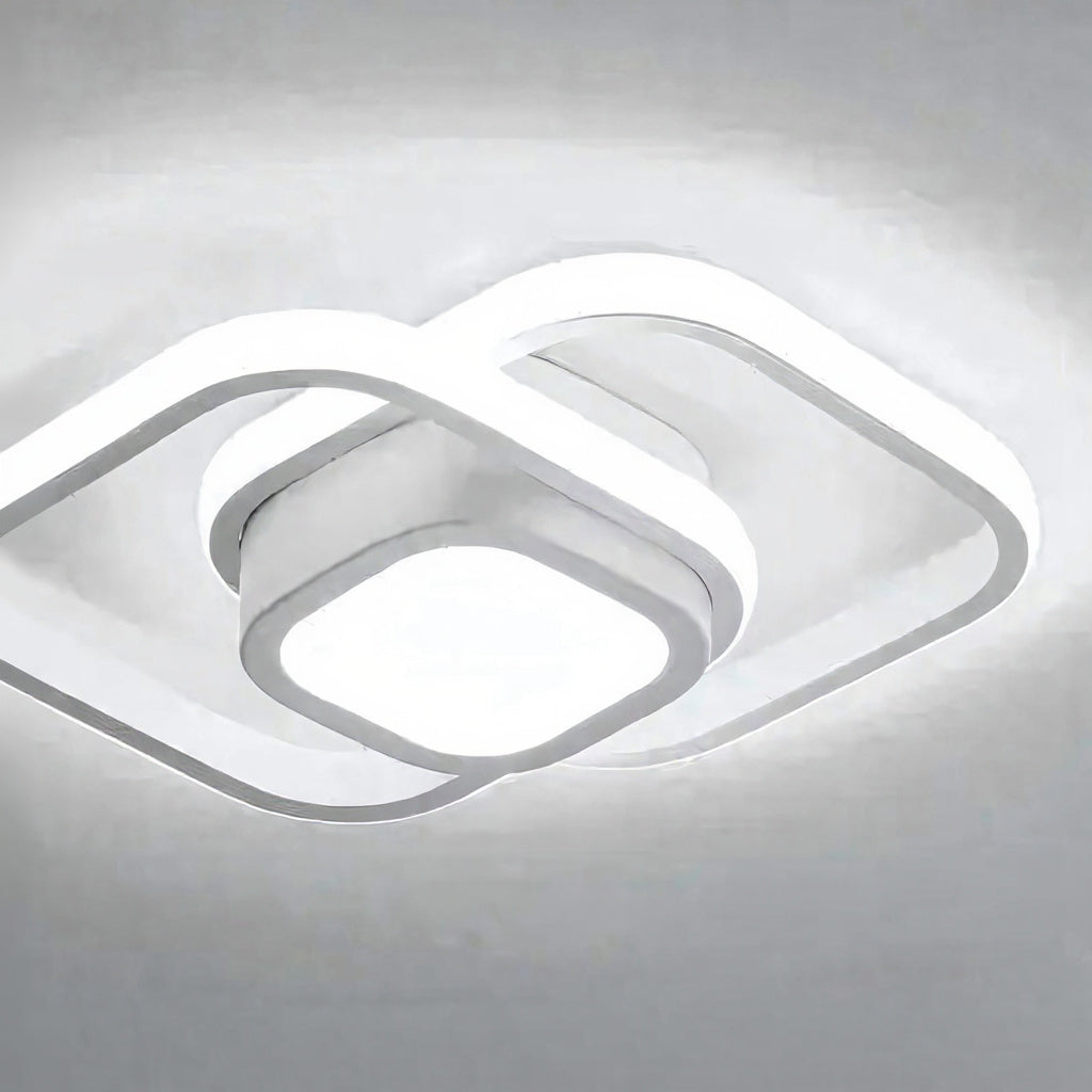 Plafonnier Geometrica - B Blanc / Variateur avec télécommande, B Blanc / Blanc chaud