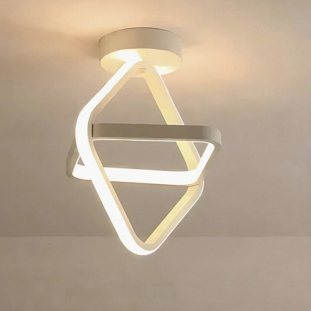Plafonnier Geometrica - C Blanc / Variateur avec télécommande, C Blanc / Blanc chaud