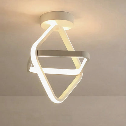 Plafonnier Geometrica - C Blanc / Variateur avec télécommande, C Blanc / Blanc chaud